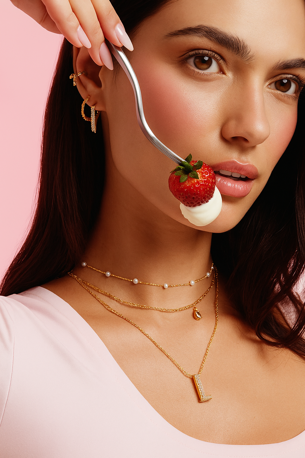 Golden Grace Pearl Chain Necklace – 18K Gold & Freshwater Pearls